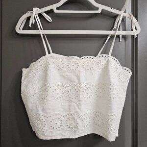 Patrons of Peace white eyelet crop top NWT – size S